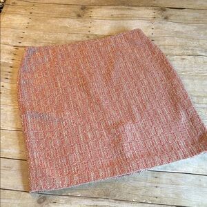 Talbots Pink Tweed Pencil Skirt with Metallic Thread